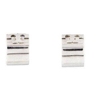 NEW Tory Burch Silver T-logo Huggie Hoop Earrings